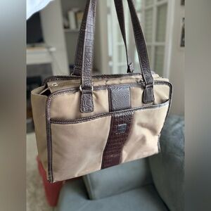 Nine West Tan and Brown Work Bag